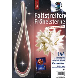 Faltstreifen Fr�belsterne, farblich sortiert