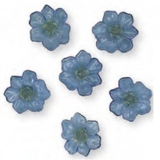 Acrylblüten blau, 24 Stk.