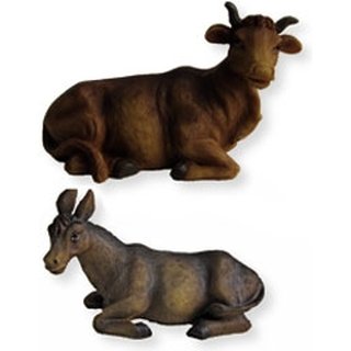 Ochs und Esel f. 10 cm Figuren