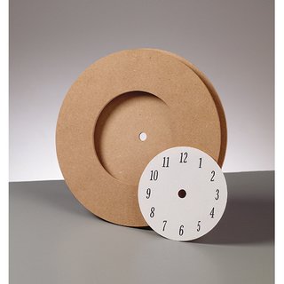 Wood Art Uhr Kreis mit Ziffernblatt