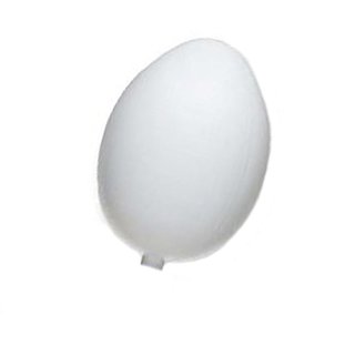 Kunststoff-Ei weiss (mit Loch u. Stutzen) 18 cm