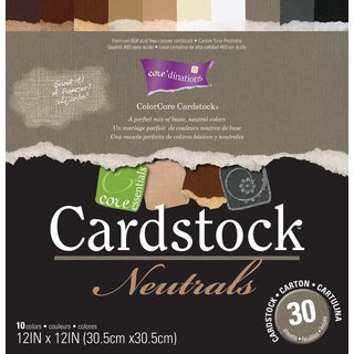 Cardstock Set neutral, 30 Blatt
