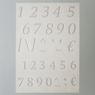 Stencil Zahlen + Zeichen