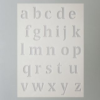 Stencils Buchstaben klein