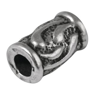 Metall-Walze, 11mm, Grossloch 3mm , altsilber