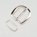 G�rtelschlie�e silberfarbig b 20 mm oval