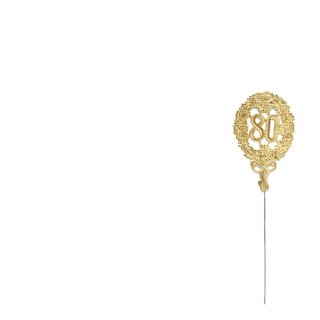 Jubil�umszahl gold, angedrahtet (80)