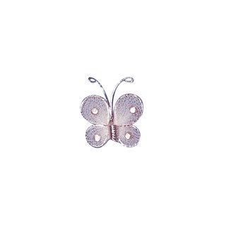 Schmetterling aus Strumpfgewebe 1,5 cm (Farbe: rosa)
