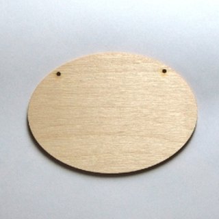 Ovales Trschild aus Holz (Gre: 18 cm)