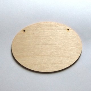 Ovales T�rschild aus Holz (Gr��e: 18 cm)