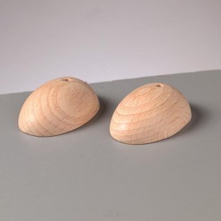 Holzfe Eiform roh (25 x 20 mm)