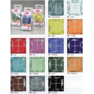 MosaixSoft-Glassteine (Gre: 20x20 mm, Farbe: wei)