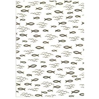Karton Fisch/Wasser (Farbe: silber)