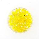 Glasschliffperlen (Gre: 4 mm, Farbe: bedampft gelb AB 87)