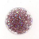 Glasschliffperlen (Gre: 6 mm, Farbe: bedampft amethyst...