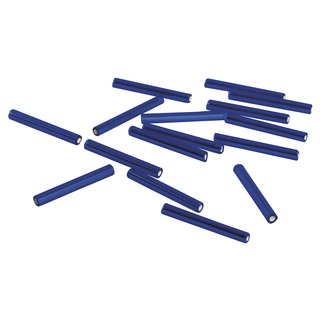 Glasstifte, 20 mm, mit Silbereinzug (dunkelblau)