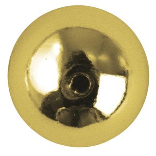 Plastik-Rundperlen gro gold (12 mm - 6 Stk.)
