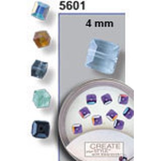Swarovski W�rfel gerade gebohrt 4 mm (siam)
