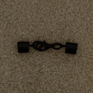 Endteil 5 mm montiert + Karabiner (silberfb.)