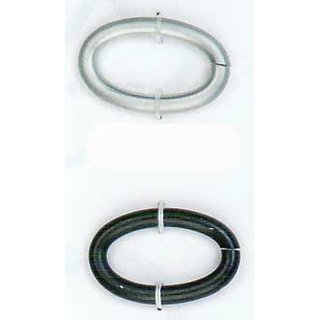 Ring oval 27 mm offen matt (Farbe: schwarz)
