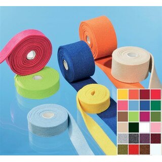 Filzband 1,5 m x 2 cm, 3 mm hellgrau meliert