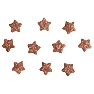Plastik Deko-Perlen Sterne kupfer