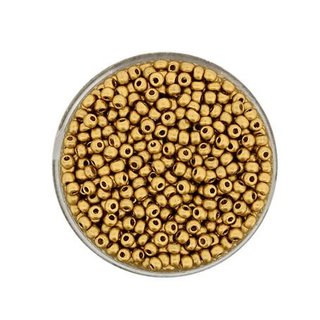 Rocailles goldfb. matt metallic 2,6 mm