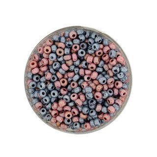 Rocailles marmor rosa-grau 2,6 mm