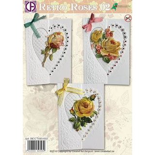 Kartenpackung Retro Roses 02