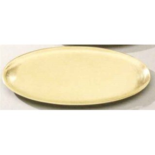 Teller oval 20x11 cm matt gold m.Rand