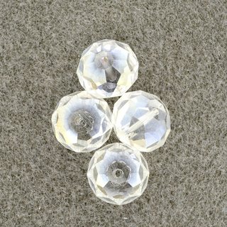 Glasschliffperle Briolette kristall AB 16 mm
