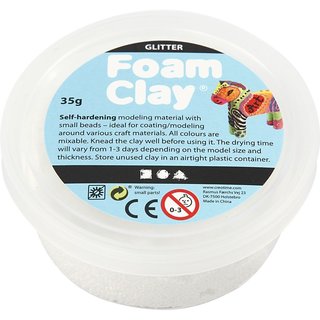 Foam Clay wei Glitter