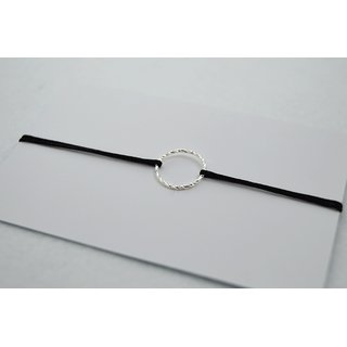 Gl�cksarmband Ring diamond cut silber mittel