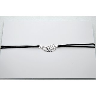 Gl�cksarmband Engelsfl�gel silber W=wei�