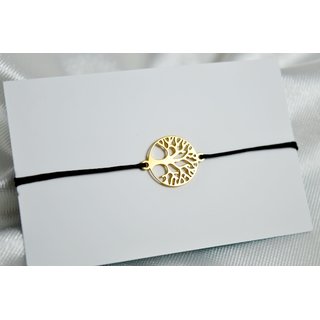 Gl�cksarmband Baum des Lebens gold RS=rosa
