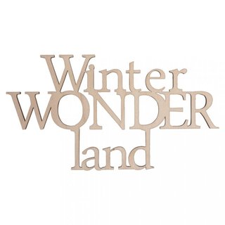 Holzschrift Winterwonderland