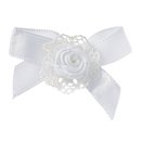 Schleife m. Bl�te weiss