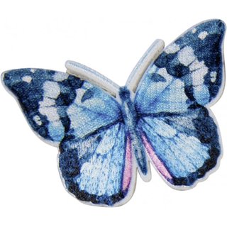 Applikation Schmetterling pink-blau