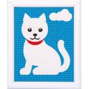 Kopie von VERVACO Stickbild Wei�e Katze