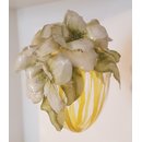 Blumen-Ei wei� - gelb